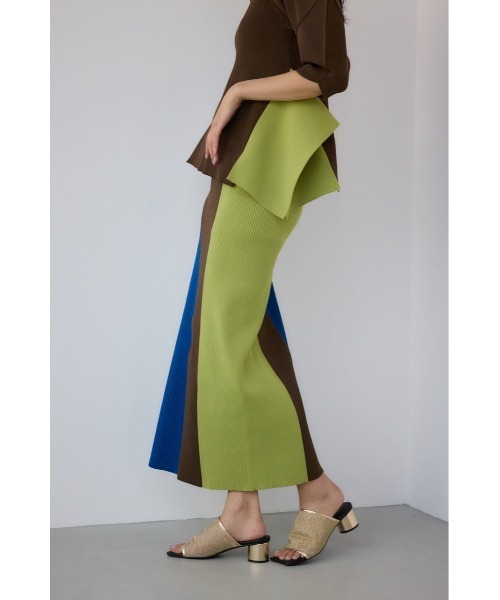 PLUS(プラス)の「【PLUS】マルチコンビアシメニットタイトスカート(スカート・レディース・ブラック系その他/グリーン系その他2・SMALL/MEDIUM)」の12枚目の写真