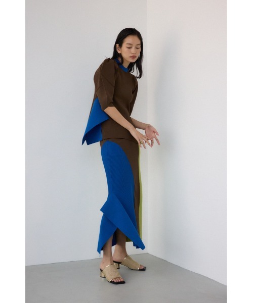 PLUS(プラス)の「【PLUS】マルチコンビアシメニットタイトスカート(スカート・レディース・ブラック系その他/グリーン系その他2・SMALL/MEDIUM)」の11枚目の写真