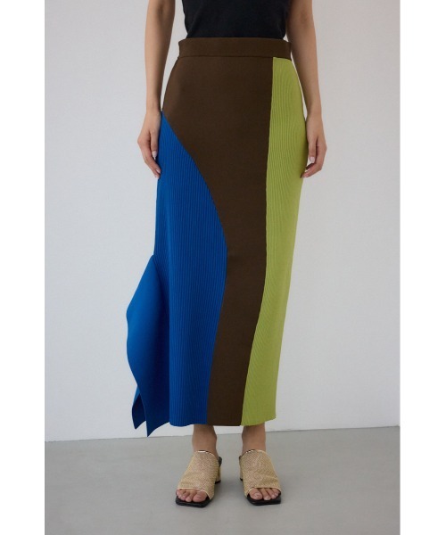 PLUS(プラス)の「【PLUS】マルチコンビアシメニットタイトスカート(スカート・レディース・ブラック系その他/グリーン系その他2・SMALL/MEDIUM)」の9枚目の写真