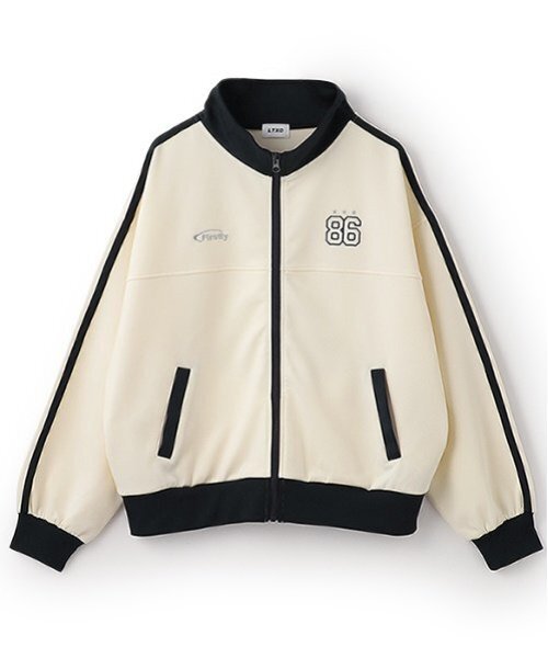 LOVETOXIC(ラブトキシック)の「【LTXC】トラックジャケット(ジャージ・キッズ・オフホワイト/ネイビー/ブラック/サックスブルー・M:150cm/S:140cm/L:160cm)」の14枚目の写真