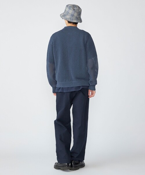 SHIPS(シップス)の「SHIPS:〈手洗い可能〉メッシュ ニット カーディガン(カーディガン/ボレロ・メンズ・ベージュ/ブルー系その他/ブラック・MEDIUM/LARGE/SMALL/X-LARGE)」の9枚目の写真