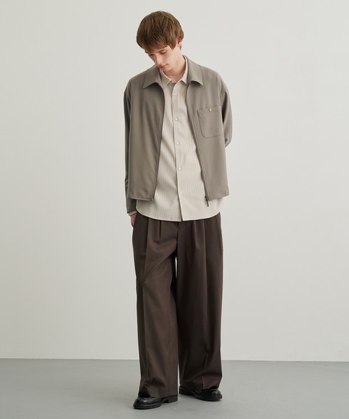 PUBLIC TOKYO（パブリックトウキョウ）の「GRトロピカルジップブルゾン（ブルゾン・メンズ・ライトブラウン/ブラック/ダークグレー・1/2）」の12枚目の写真