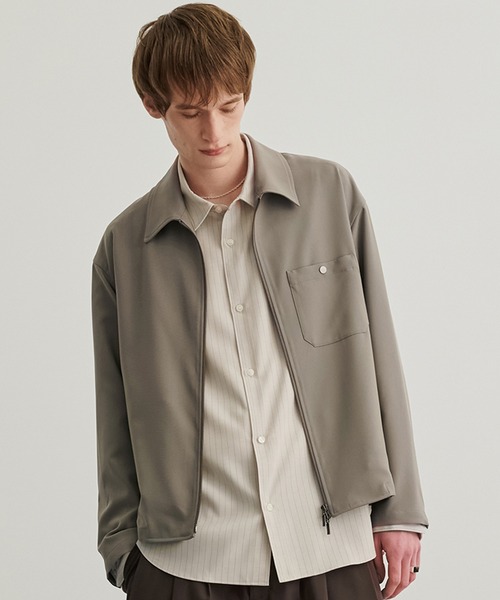 PUBLIC TOKYO（パブリックトウキョウ）の「GRトロピカルジップブルゾン（ブルゾン・メンズ・ライトブラウン/ブラック/ダークグレー・1/2）」の9枚目の写真