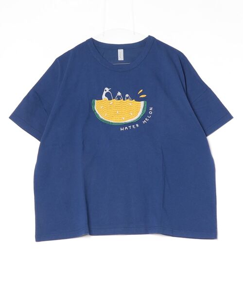 tシャツ EMAGO スイートペンギンスイカＴ レディース Emago tシャツ EMAGO スイートペンギンスイカT レディース