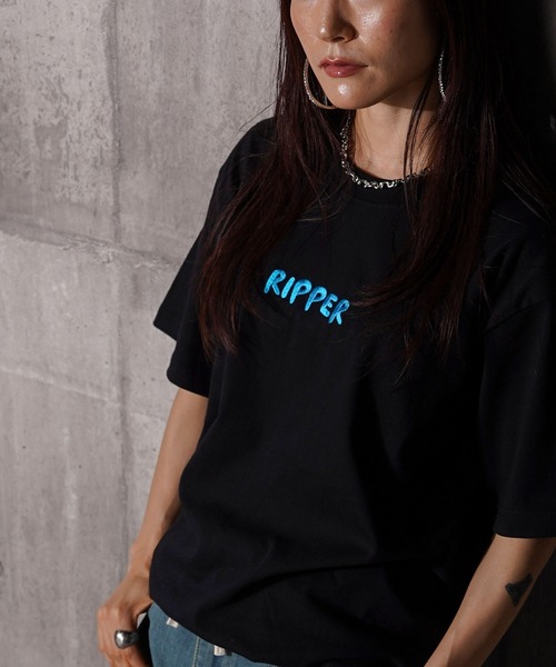 RIPPER(リッパー)の「【RIPPER】グッドラック S/S Tee / Good Luck Short Sleeve Tee(Tシャツ/カットソー・メンズ・ホワイト×グリーン/ホワイト×ブルー/ブラック×ブルー/ブラック×グリーン・M/L/XL)」の10枚目の写真