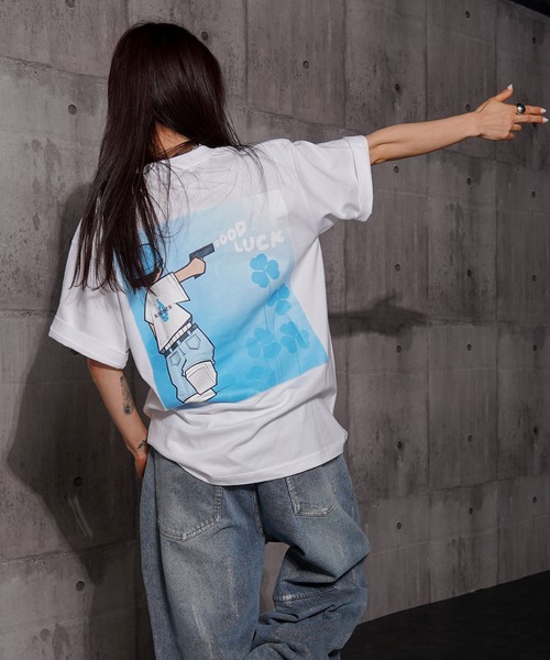 RIPPER(リッパー)の「【RIPPER】グッドラック S/S Tee / Good Luck Short Sleeve Tee(Tシャツ/カットソー・メンズ・ホワイト×グリーン/ホワイト×ブルー/ブラック×ブルー/ブラック×グリーン・M/L/XL)」の14枚目の写真