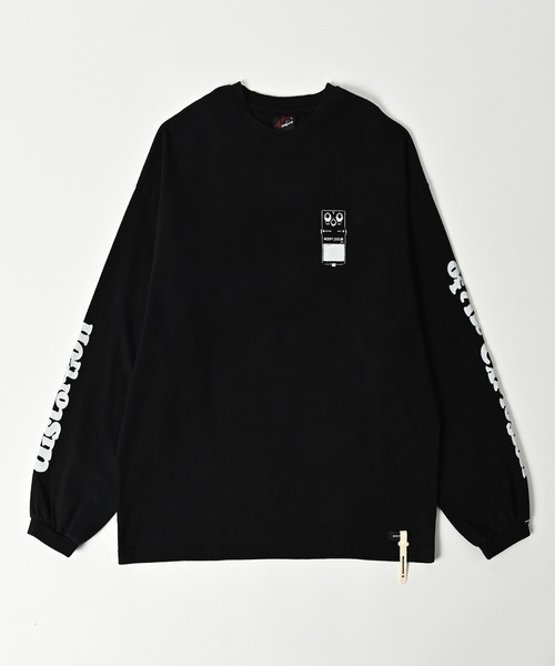 ADAM PATEK(アダムパテック)の「【ADAMPATEK/アダムパテック】distortion long sleeve T/エフェクタープリントロングスリーブTシャツ(Tシャツ/カットソー・レディース・ホワイト/ブラック・1/2)」の2枚目の写真