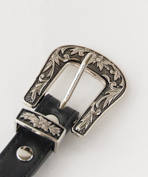 ROOPTOKYO(ループトウキョウ)の「Faux leather western belt/フェイクレザー ウエスタンベルト メンズ 夏物 夏服(ベルト・メンズ・キャメル/ブラック・FREE)」の11枚目の写真