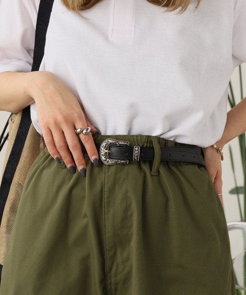 ROOPTOKYO(ループトウキョウ)の「Faux leather western belt/フェイクレザー ウエスタンベルト メンズ 夏物 夏服(ベルト・メンズ・キャメル/ブラック・FREE)」の5枚目の写真