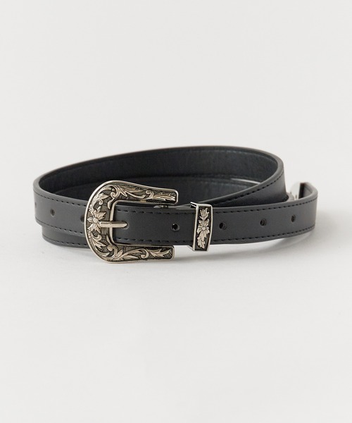 ROOPTOKYO(ループトウキョウ)の「Faux leather western belt/フェイクレザー ウエスタンベルト メンズ 夏物 夏服(ベルト・メンズ・キャメル/ブラック・FREE)」の3枚目の写真