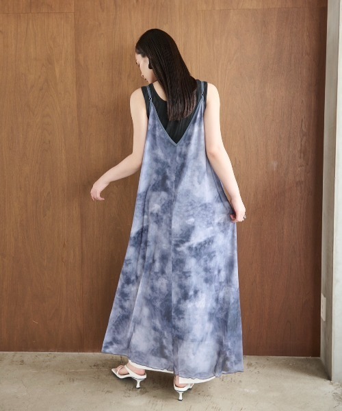 AIC.（エーアイシー）の「2wayムラ染めプリントロングワンピース（ワンピース・レディース・ライトグレー/ピンク系/チャコールグレー・FREE）」の6枚目の写真