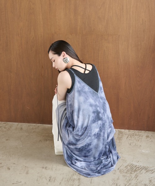 AIC.（エーアイシー）の「2wayムラ染めプリントロングワンピース（ワンピース・レディース・ライトグレー/ピンク系/チャコールグレー・FREE）」の11枚目の写真