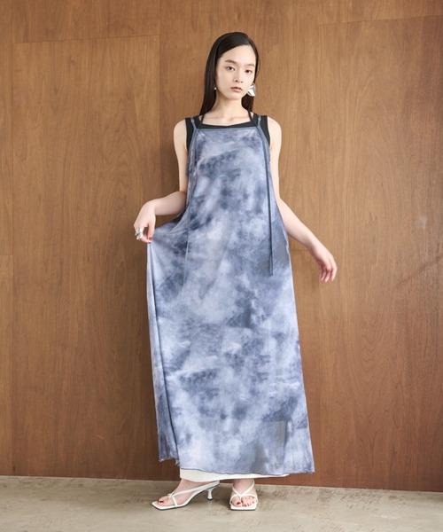 AIC.（エーアイシー）の「2wayムラ染めプリントロングワンピース（ワンピース・レディース・ライトグレー/ピンク系/チャコールグレー・FREE）」の13枚目の写真