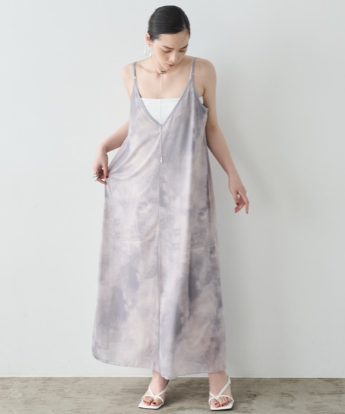 AIC.（エーアイシー）の「2wayムラ染めプリントロングワンピース（ワンピース・レディース・ライトグレー/ピンク系/チャコールグレー・FREE）」の17枚目の写真