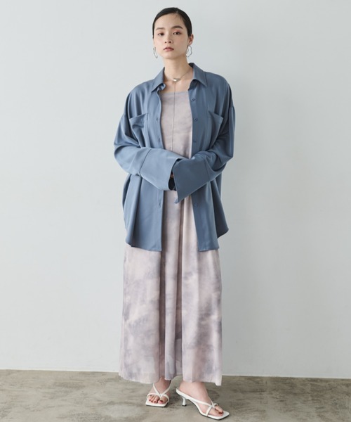 ワンピース yai シフォンコンビ配色カラー ワンピース|ANAYI OFFICIAL ONLINE