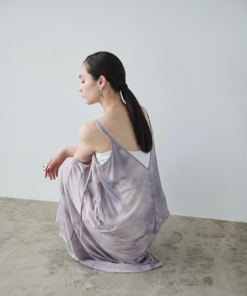 AIC.（エーアイシー）の「2wayムラ染めプリントロングワンピース（ワンピース・レディース・ライトグレー/ピンク系/チャコールグレー・FREE）」の22枚目の写真