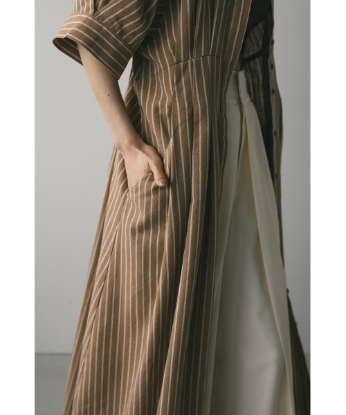 STYLEMIXER（スタイルミキサー）の「【大人気】リネンミックスシャツワンピース【春服】褒められワンピ（ワンピース・レディース・アイボリー/ベージュ系その他/ネイビー・SMALL/MEDIUM）」の21枚目の写真