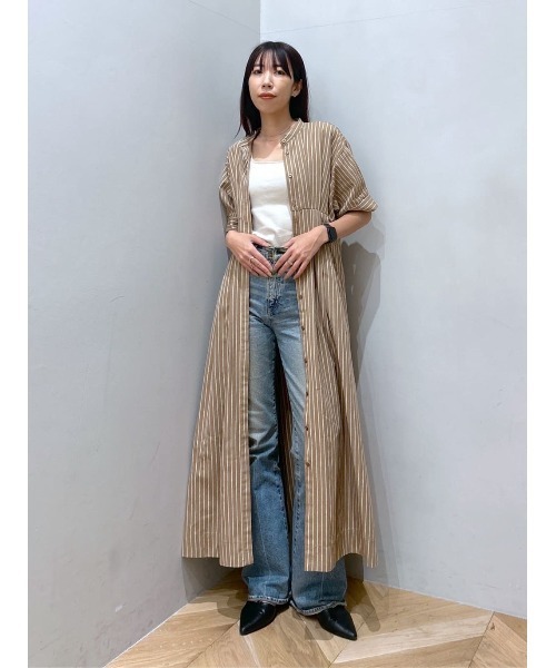 セール】【大人気】リネンミックスシャツワンピース【春服】褒め