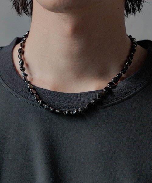 HARE（ハレ）の「【MADE IN JAPAN】BLACK ONYXネックレス(HARE)（ネックレス・メンズ・ブラック・FREE）」の8枚目の写真