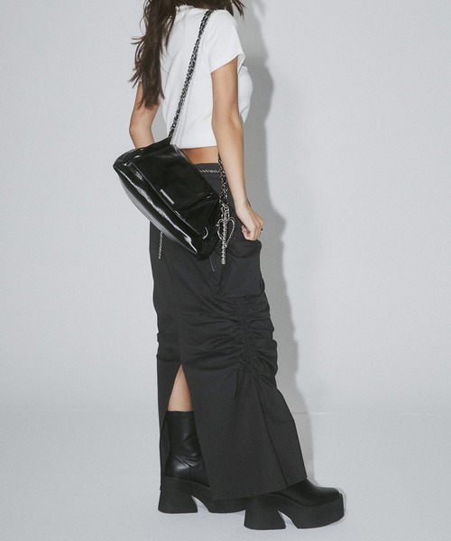 ENVYM（アンビー）の「【Aimi×ENVYM】ビッグポケットロングスカート（スカート・レディース・グレー/ブラック/カーキ・FREE）」の16枚目の写真