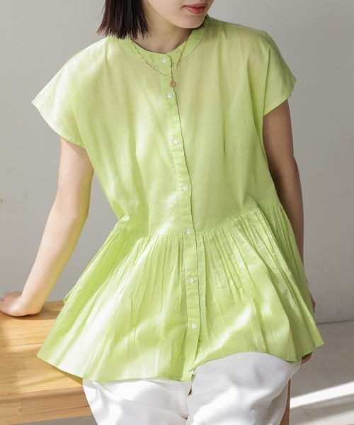 Bou Jeloud(ブージュルード)の「ボイルバンドカラーブラウス(シャツ/ブラウス・レディース・ブラック/ラベンダー/イエロー・38)」の16枚目の写真