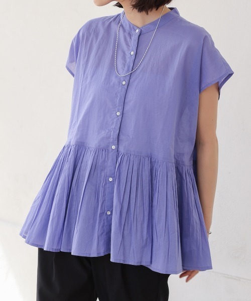 Bou Jeloud(ブージュルード)の「ボイルバンドカラーブラウス(シャツ/ブラウス・レディース・ブラック/ラベンダー/イエロー・38)」の11枚目の写真