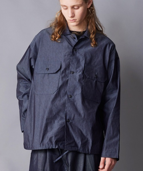 rehacer(レアセル)の「rehacer : Tactical Denim Shirt Jacket / タクティカル デニムシャツ ジャケット(シャツ/ブラウス・メンズ・インディゴブルー・LARGE/MEDIUM/SMALL/X-LARGE)」の1枚目の写真