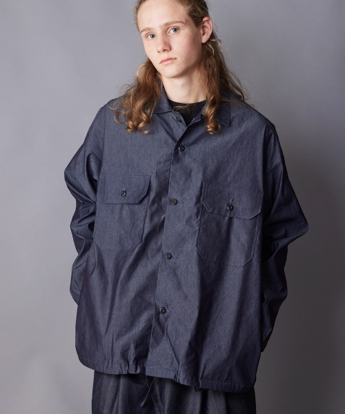 rehacer(レアセル)の「rehacer : Tactical Denim Shirt Jacket / タクティカル デニムシャツ ジャケット(シャツ/ブラウス・メンズ・インディゴブルー・LARGE/MEDIUM/SMALL/X-LARGE)」の3枚目の写真