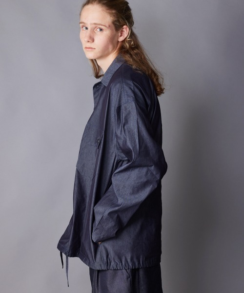 rehacer(レアセル)の「rehacer : Tactical Denim Shirt Jacket / タクティカル デニムシャツ ジャケット(シャツ/ブラウス・メンズ・インディゴブルー・LARGE/MEDIUM/SMALL/X-LARGE)」の4枚目の写真