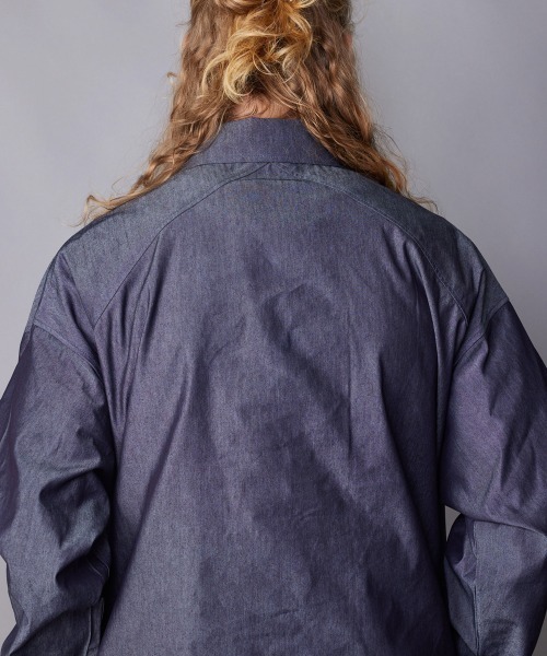 rehacer(レアセル)の「rehacer : Tactical Denim Shirt Jacket / タクティカル デニムシャツ ジャケット(シャツ/ブラウス・メンズ・インディゴブルー・LARGE/MEDIUM/SMALL/X-LARGE)」の5枚目の写真