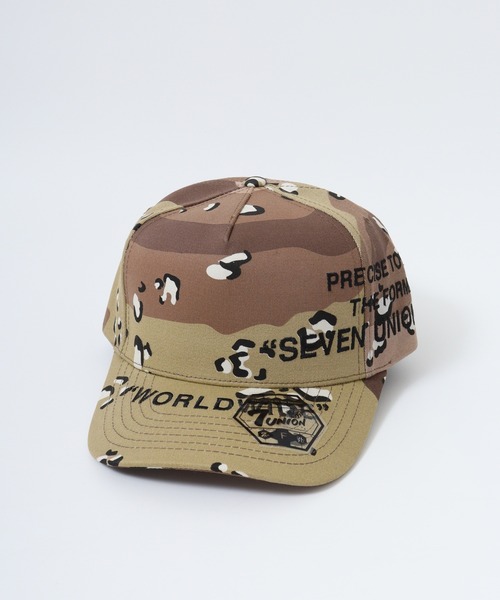7Union（セブンユニオン）の「7UNION WORLD WIDE 刺繍 カモフラ 5パネルキャップ（キャップ・メンズ・カモフラージュ・FREE）」の2枚目の写真