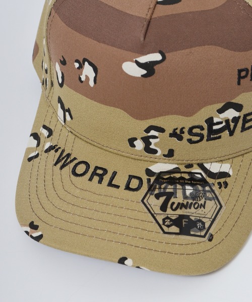 7Union（セブンユニオン）の「7UNION WORLD WIDE 刺繍 カモフラ 5パネルキャップ（キャップ・メンズ・カモフラージュ・FREE）」の3枚目の写真