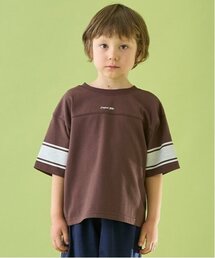 【前後どちらでもOK!】【カイテキ天竺】ラインプリントTシャツ