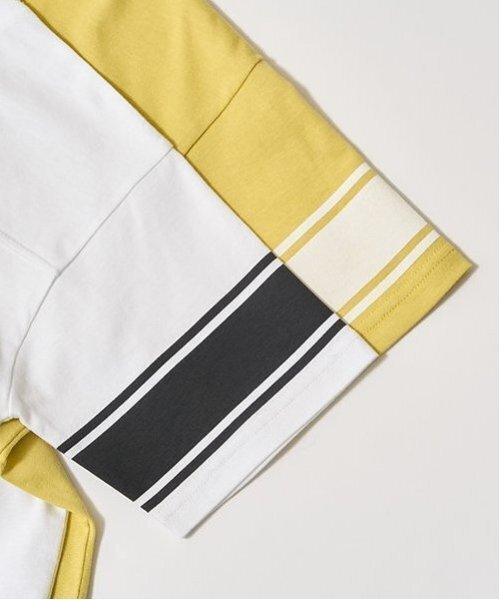 b・ROOM（ビールーム）の「【前後どちらでもOK!】【カイテキ天竺】ラインプリントTシャツ（Tシャツ/カットソー・キッズ・ダークブラウン/オフホワイト/オリーブ/パープル系その他/ダークブルー/ブラック・140cm/110cm/130cm/100cm/120cm/150cm）」の12枚目の写真