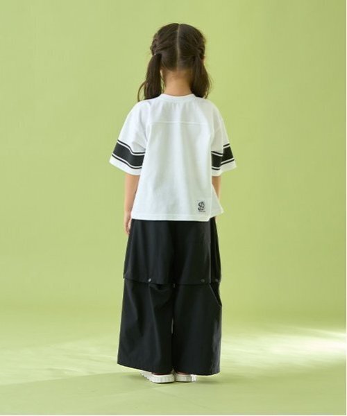 b・ROOM（ビールーム）の「【前後どちらでもOK!】【カイテキ天竺】ラインプリントTシャツ（Tシャツ/カットソー・キッズ・ダークブラウン/オフホワイト/オリーブ/パープル系その他/ダークブルー/ブラック・140cm/110cm/130cm/100cm/120cm/150cm）」の15枚目の写真