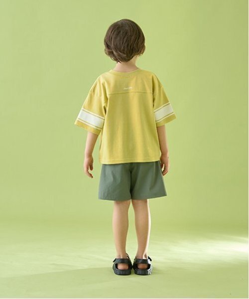 b・ROOM（ビールーム）の「【前後どちらでもOK!】【カイテキ天竺】ラインプリントTシャツ（Tシャツ/カットソー・キッズ・ダークブラウン/オフホワイト/オリーブ/パープル系その他/ダークブルー/ブラック・140cm/110cm/130cm/100cm/120cm/150cm）」の22枚目の写真