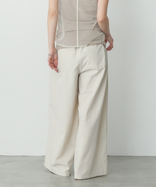 hunch(ハンチ)の「フレンチリネン イージーワイドパンツ(その他パンツ・レディース・ダークベージュ/オフホワイト/ブラック/チャコールグレー/グリーン・FREE)」の12枚目の写真