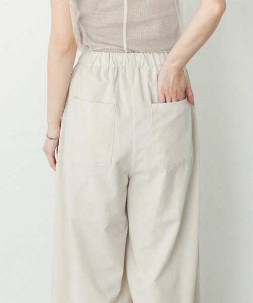 hunch(ハンチ)の「フレンチリネン イージーワイドパンツ(その他パンツ・レディース・ダークベージュ/オフホワイト/ブラック/チャコールグレー/グリーン・FREE)」の15枚目の写真