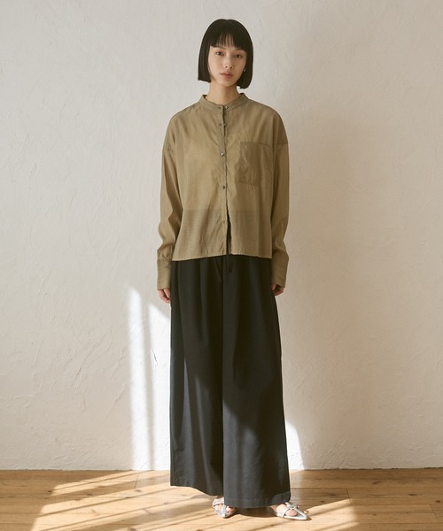 hunch(ハンチ)の「フレンチリネン イージーワイドパンツ(その他パンツ・レディース・ダークベージュ/オフホワイト/ブラック/チャコールグレー/グリーン・FREE)」の20枚目の写真