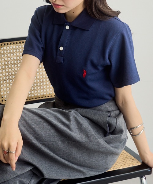 SETUP7(セットアップセブン)の「【WESTERNPOLOTEXAS】別注ワッペンPOLOシャツ(ポロシャツ・レディース・ブラック系その他2/ネイビー/ホワイト系その他2/ホワイト系1/ブラック系1・XL/S/M/L)」の6枚目の写真
