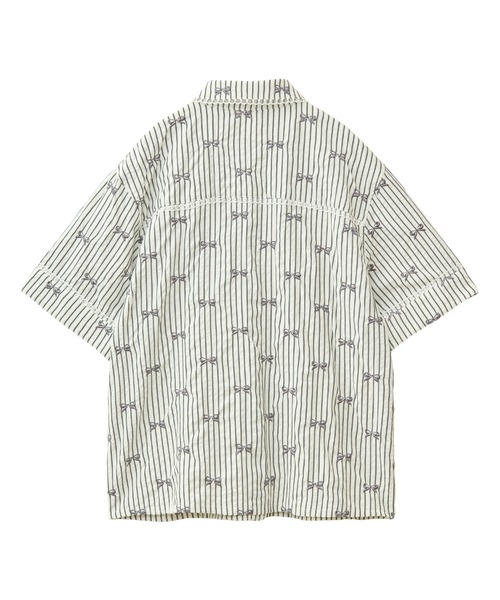 Candy Stripper（キャンディストリッパー）の「RIBBON STRIPE シャツ（シャツ/ブラウス・レディース・オフホワイト/ブルー/チャコール・FREE）」の22枚目の写真