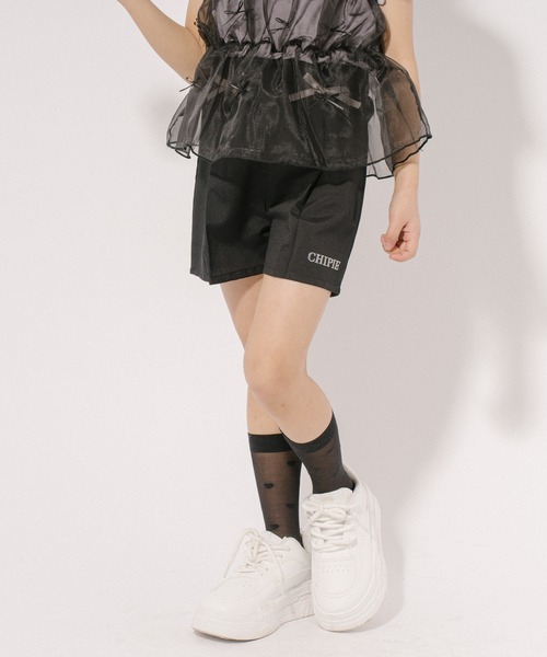 URBAN CHERRY(アーバンチェリー)の「【CHIPIE/シピ】ワンタックリボンショートパンツ(その他パンツ・キッズ・ピンク/ブラック/ブルー・110cm/130cm/150cm/140cm/120cm)」の2枚目の写真