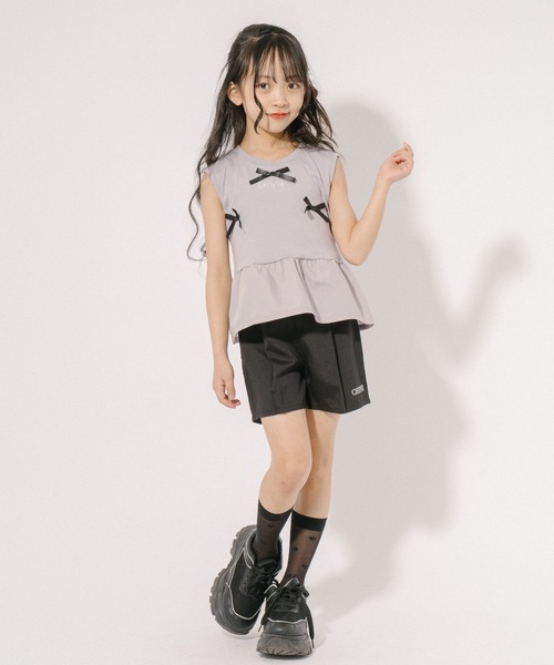 URBAN CHERRY(アーバンチェリー)の「【CHIPIE/シピ】ワンタックリボンショートパンツ(その他パンツ・キッズ・ピンク/ブラック/ブルー・110cm/130cm/150cm/140cm/120cm)」の4枚目の写真
