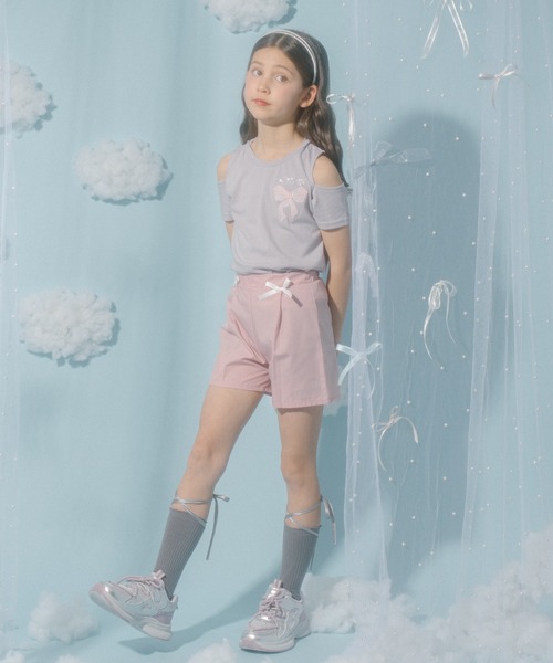 URBAN CHERRY(アーバンチェリー)の「【CHIPIE/シピ】ワンタックリボンショートパンツ(その他パンツ・キッズ・ピンク/ブラック/ブルー・110cm/130cm/150cm/140cm/120cm)」の20枚目の写真