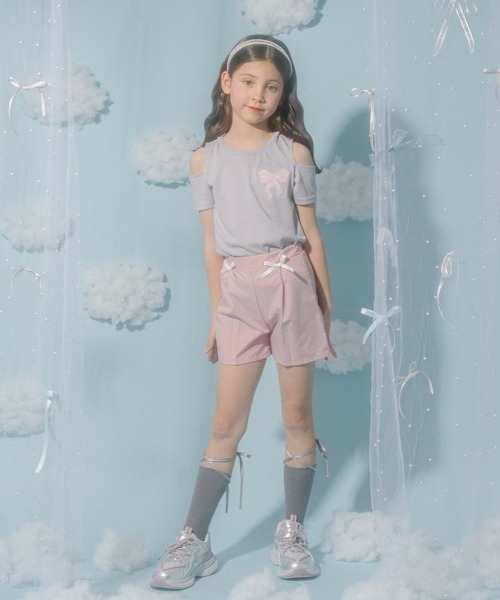 URBAN CHERRY(アーバンチェリー)の「【CHIPIE/シピ】ワンタックリボンショートパンツ(その他パンツ・キッズ・ピンク/ブラック/ブルー・110cm/130cm/150cm/140cm/120cm)」の21枚目の写真