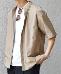 SHIPS any | SHIPS any: 360° THE CIRCLE STRETCH バンドカラー シャツ(セットアップ対応)◆(シャツ/ブラウス)