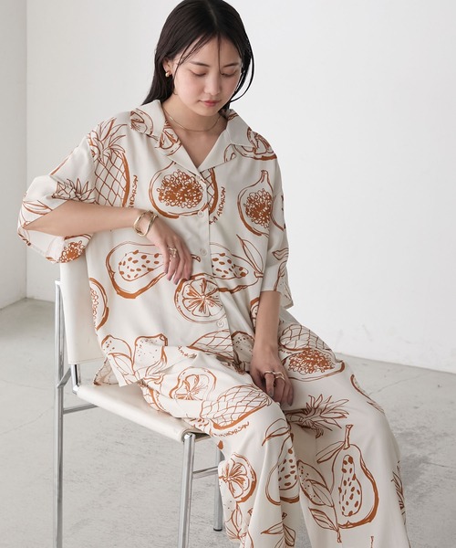 CORFU-01 ジャージコンビ 花柄プリントコットンブラウス MaxMara WEEKEND CORFU-01 ジャージコンビ 花柄プリントコットンブラウス MaxMara
