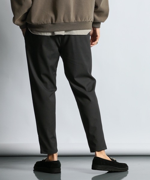The DUFFER of ST.GEORGE（ザダファーオブセントジョージ）の「WOOL LIKE EASY SLACKS：ウエストゴム ウールライク イージースラックス（スラックス・メンズ・チャコールグレー/ブラック・SMALL/MEDIUM/LARGE/X-LARGE）」の8枚目の写真
