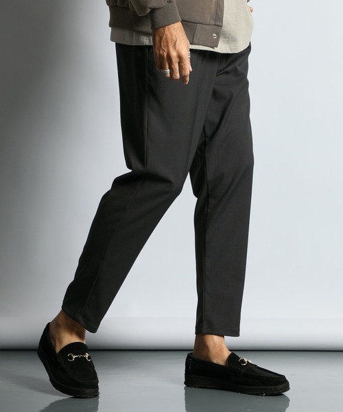 The DUFFER of ST.GEORGE（ザダファーオブセントジョージ）の「WOOL LIKE EASY SLACKS：ウエストゴム ウールライク イージースラックス（スラックス・メンズ・チャコールグレー/ブラック・SMALL/MEDIUM/LARGE/X-LARGE）」の5枚目の写真