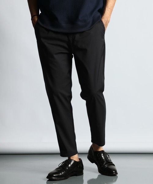 The DUFFER of ST.GEORGE（ザダファーオブセントジョージ）の「WOOL LIKE EASY SLACKS：ウエストゴム ウールライク イージースラックス（スラックス・メンズ・チャコールグレー/ブラック・SMALL/MEDIUM/LARGE/X-LARGE）」の3枚目の写真